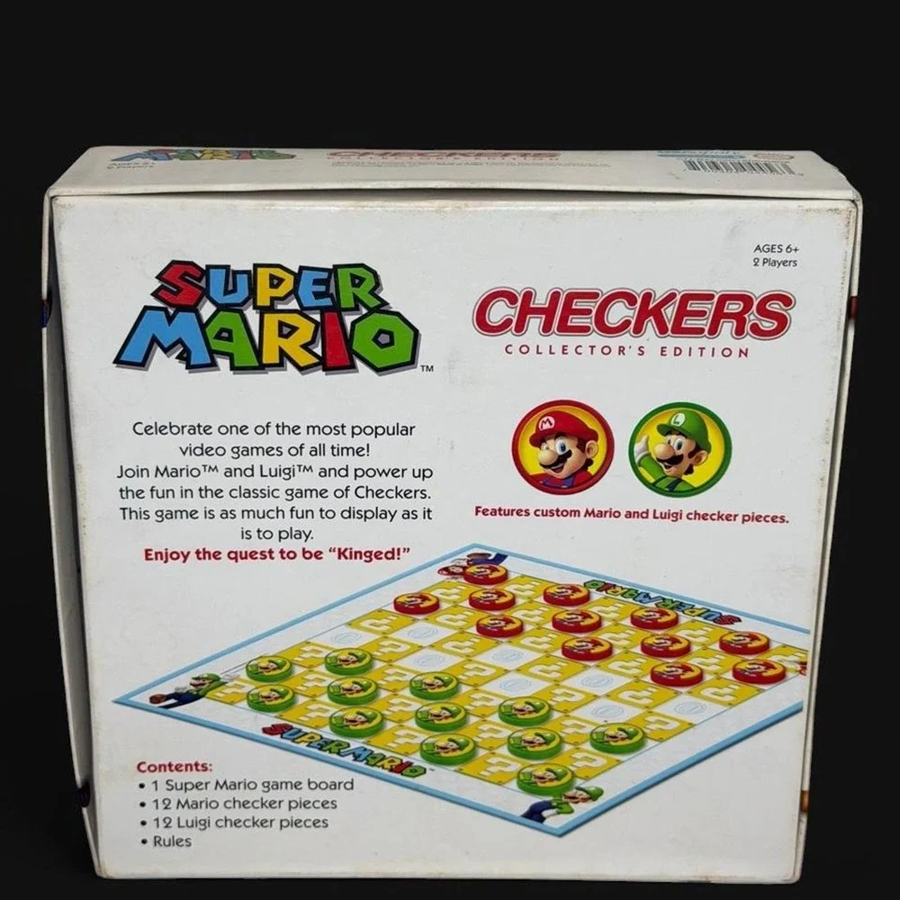 Super Mario Checkers Collector's Edition Board Game - Complete Set USAopoly2012